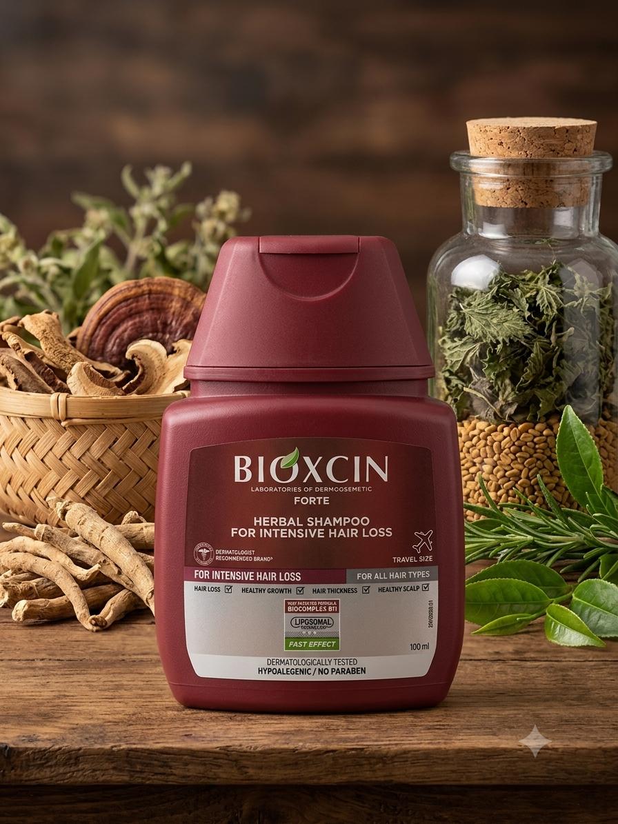 Bioxcin Forte Herbal Shampoo for Hair Loss - 100ml Travel Size - Image 2